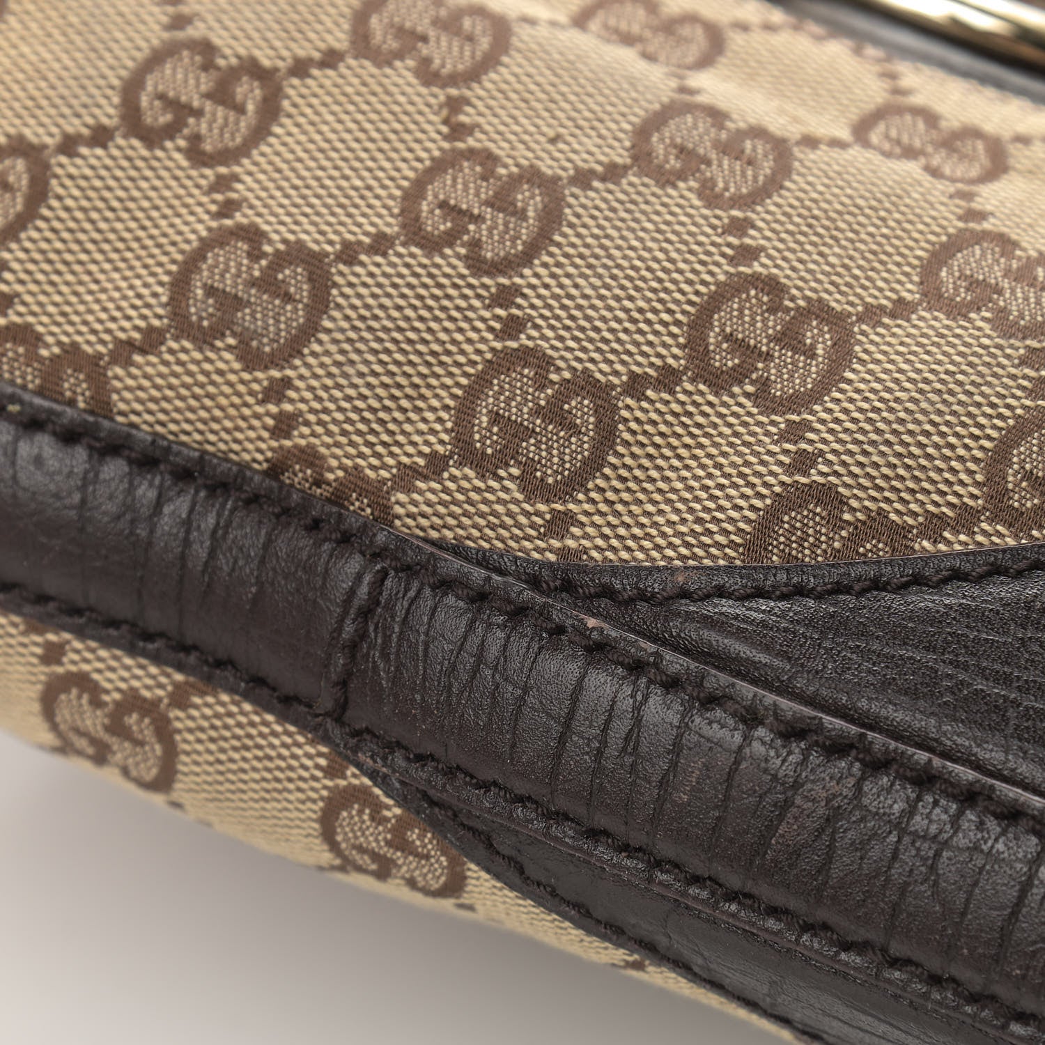Gucci Monogram Hasler Hobo Dark Brown 11 of 14