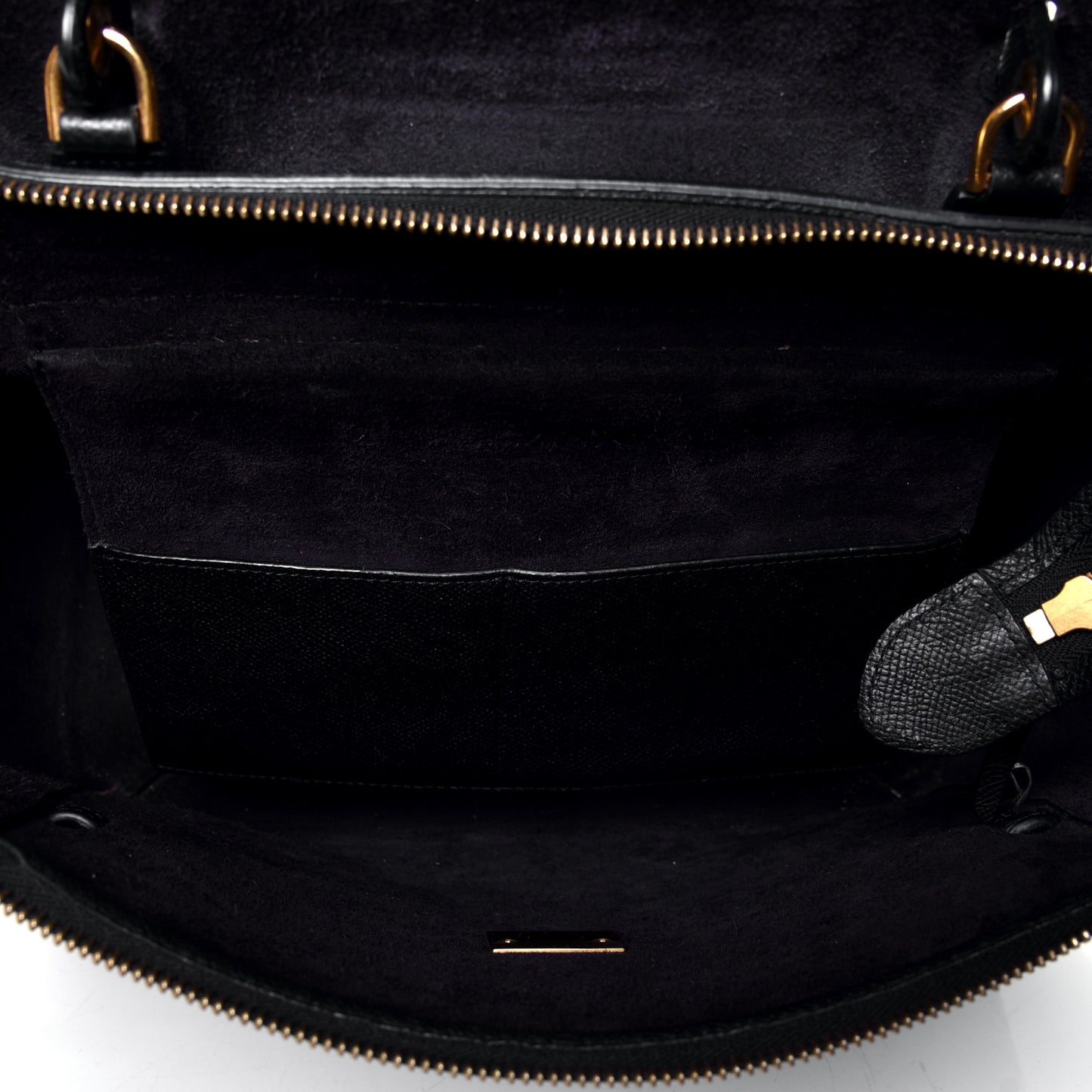 Baby Grained Calfskin Mini Belt Bag Black