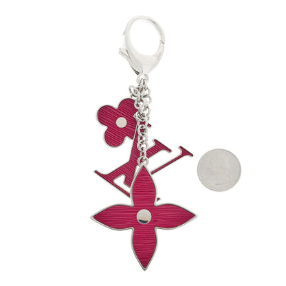 Louis Vuitton Fleur d Epi Bag Charm Fuchsia 2 of 6