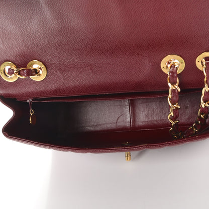 Chanel Caviar Vertical Quilt Jumbo Flap Dark Red 6 of 21