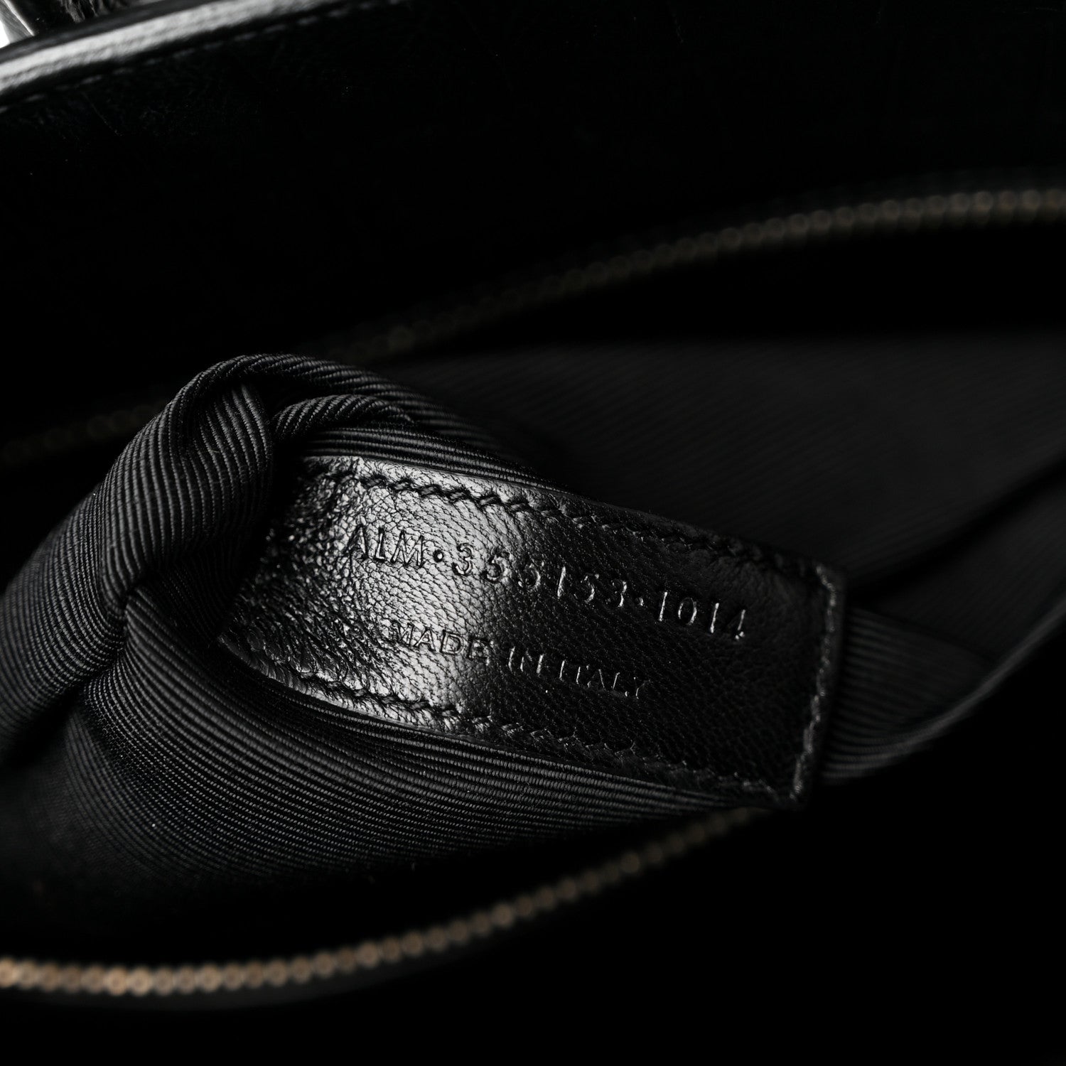 Saint Laurent Calfskin Crocodile Embossed Small Sac de Jour Black 7 of 12