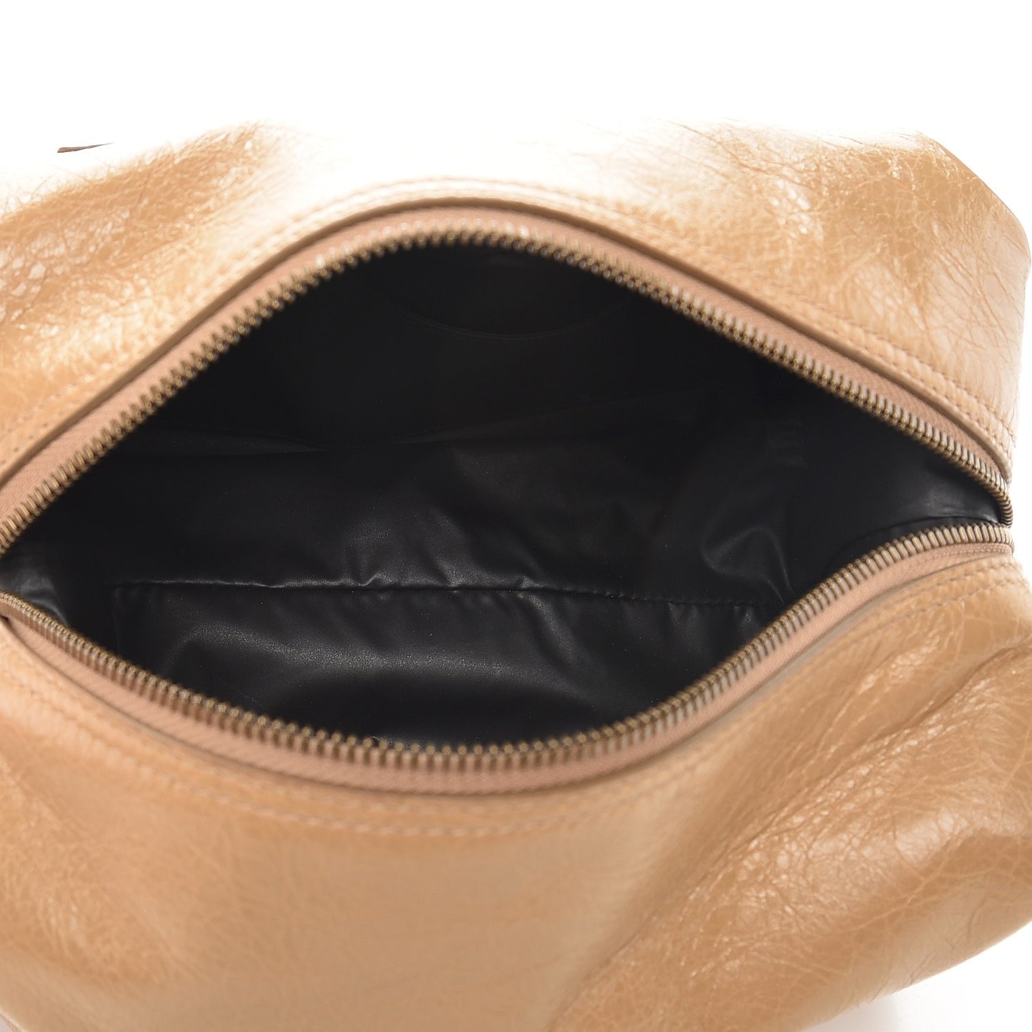 Agneau Classic Hardware Trousse Vanity Case Beige Nougatine