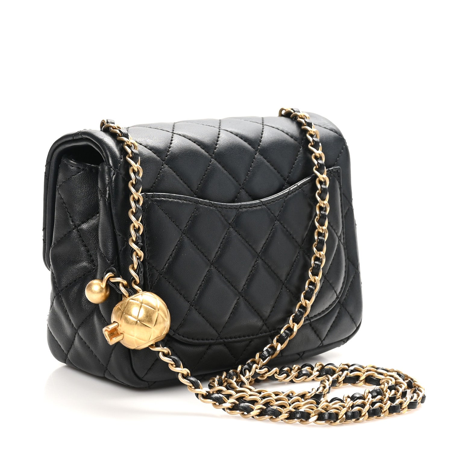 Chanel Lambskin Quilted Mini Pearl Crush Flap Black 3 of 10