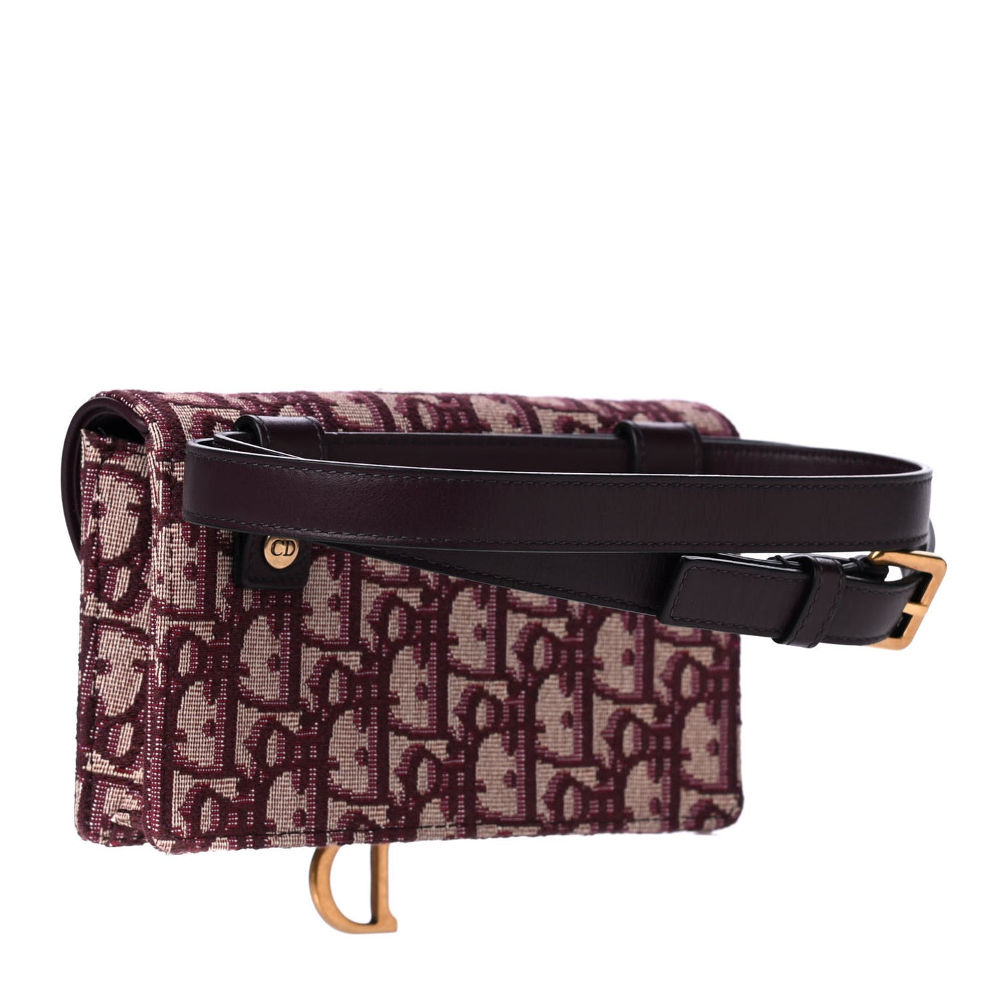 Oblique Saddle Belt Bag Bordeaux