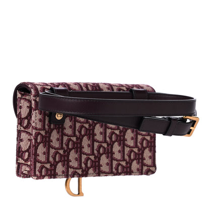 Christian Dior Oblique Saddle Belt Bag Bordeaux 2 of 7