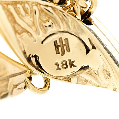 John Hardy 18K Yellow Gold Diamond Classic Chain Wave Hammered Pull Through Bracelet 4 of 4