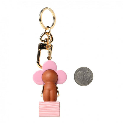 Louis Vuitton Resin Wood Vivienne Trunk Bag Charm Key Holder Pink 2 of 4