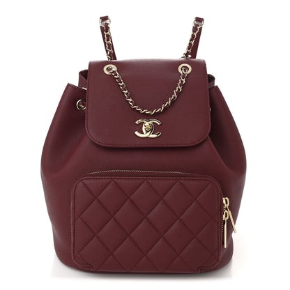 Chanel Caviar Quilted Business Affinity Backpack Burgundy 1 of 11