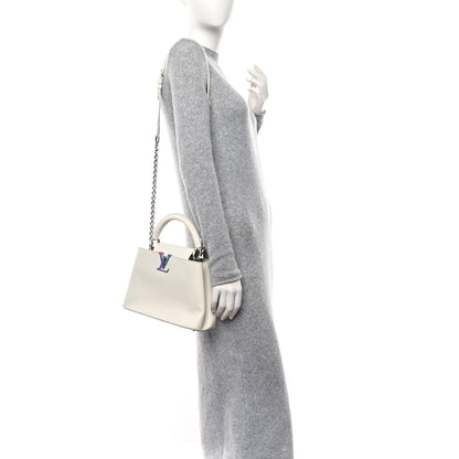 Louis Vuitton Taurillon Braided Chain Capucines BB Snow 2 of 8