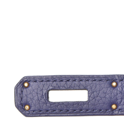 Hermes Taurillon Clemence Kelly Retourne 28 Bleu Encre 37 of 41