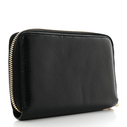 Gucci Pebbled Calfskin Medium Soho Zip Around Wallet Black 3 of 7