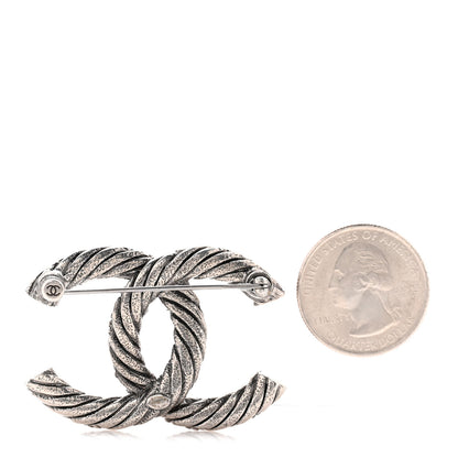 Chanel Ruthenium Twisted CC Brooch 2 of 4