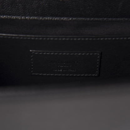 Saint Laurent Grain De Poudre Medium Classic Monogram Kate Satchel Black 9 of 10