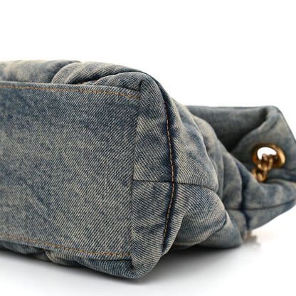 Saint Laurent Denim Quilted Small Loulou Puffer Monogram Chain Satchel Blue Cinnamon 8 of 8