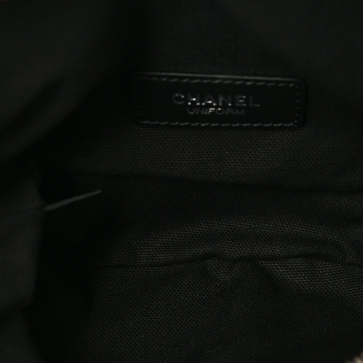Calfskin Quilted Waist Belt Bag Black
