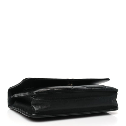 Chanel Goatskin Quilted Chanel 19 Wallet On Chain WOC Black 4 of 11