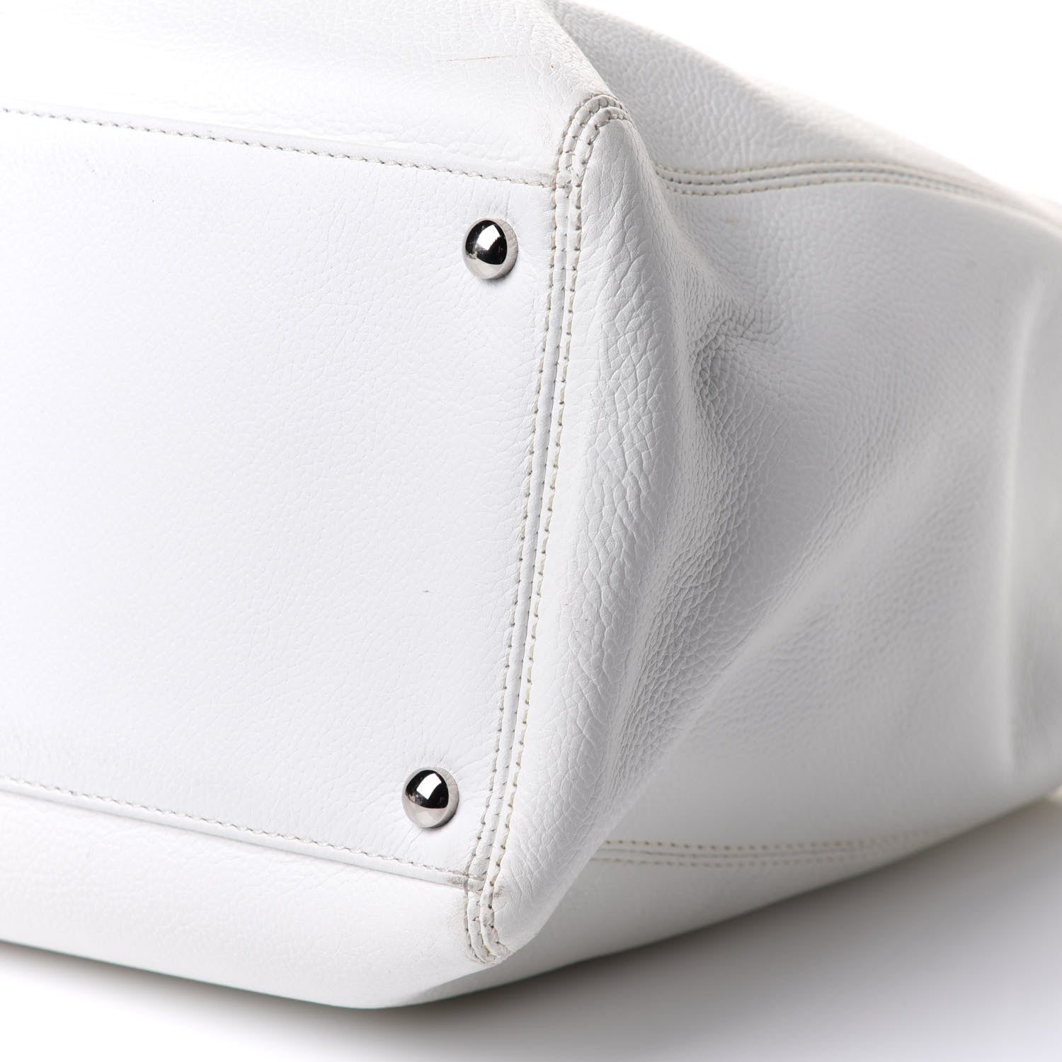 Chanel Calfskin Cerf Executive Shopper Tote White 10 of 15