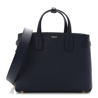 Burberry Derby Calfskin Vintage Check Medium Banner Tote Regency Blue 1 of 11