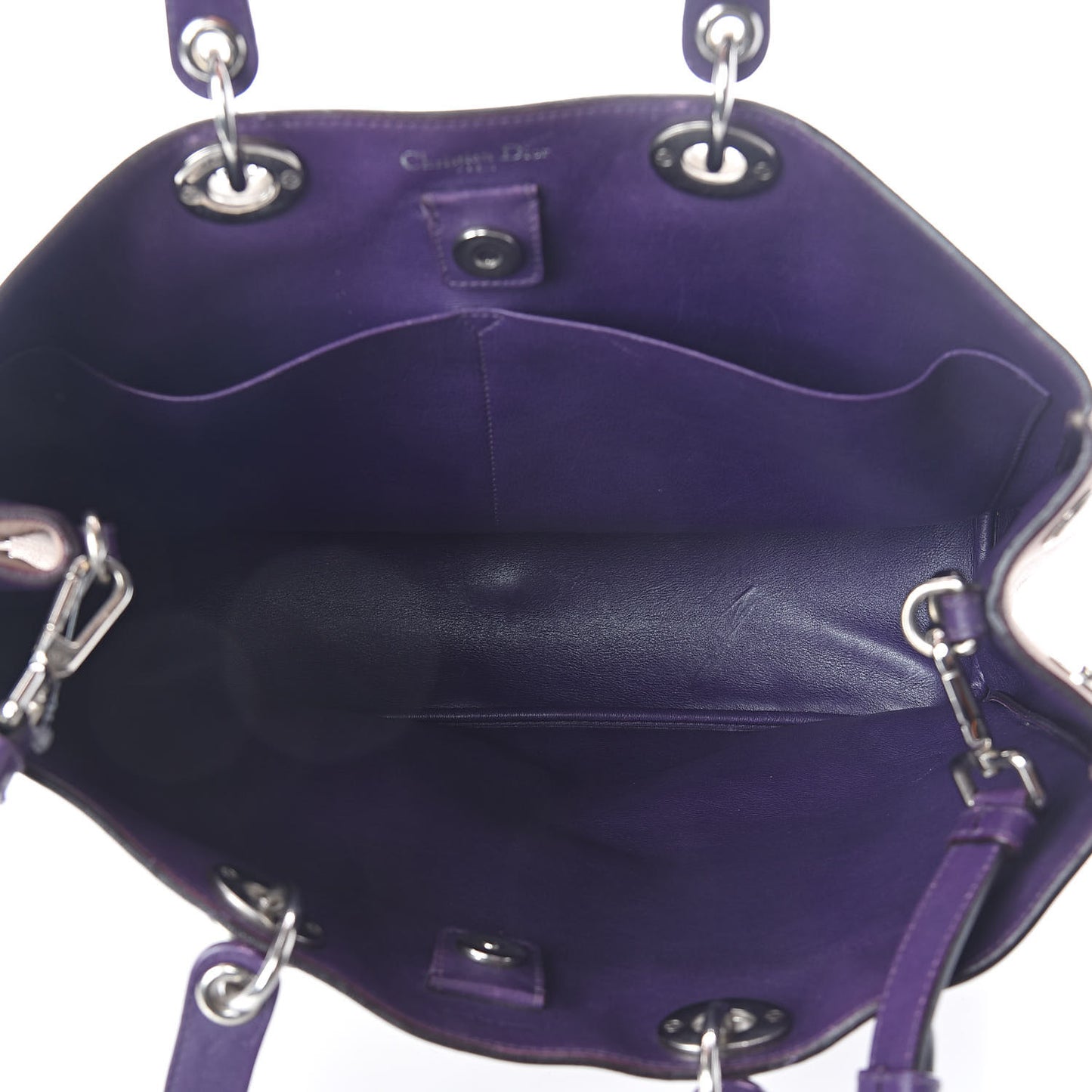 Nubuck Large Diorissimo Tote Beige Purple
