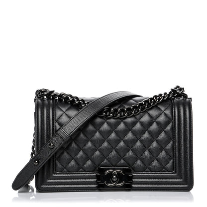 Chanel Caviar Quilted Medium Boy Flap So Black 1 of 8