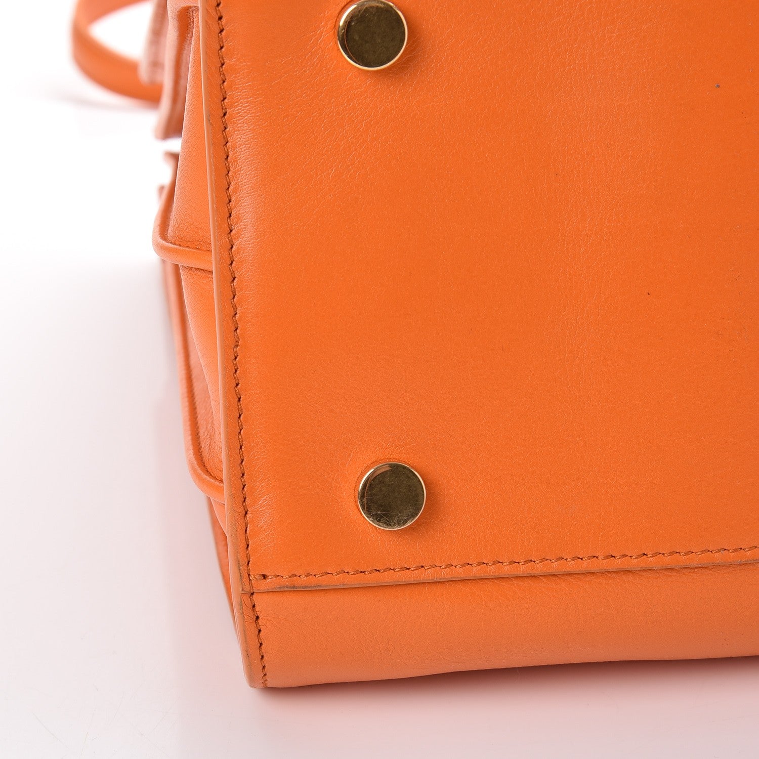 Saint Laurent Calfskin Small Sac De Jour Mandarine 9 of 13