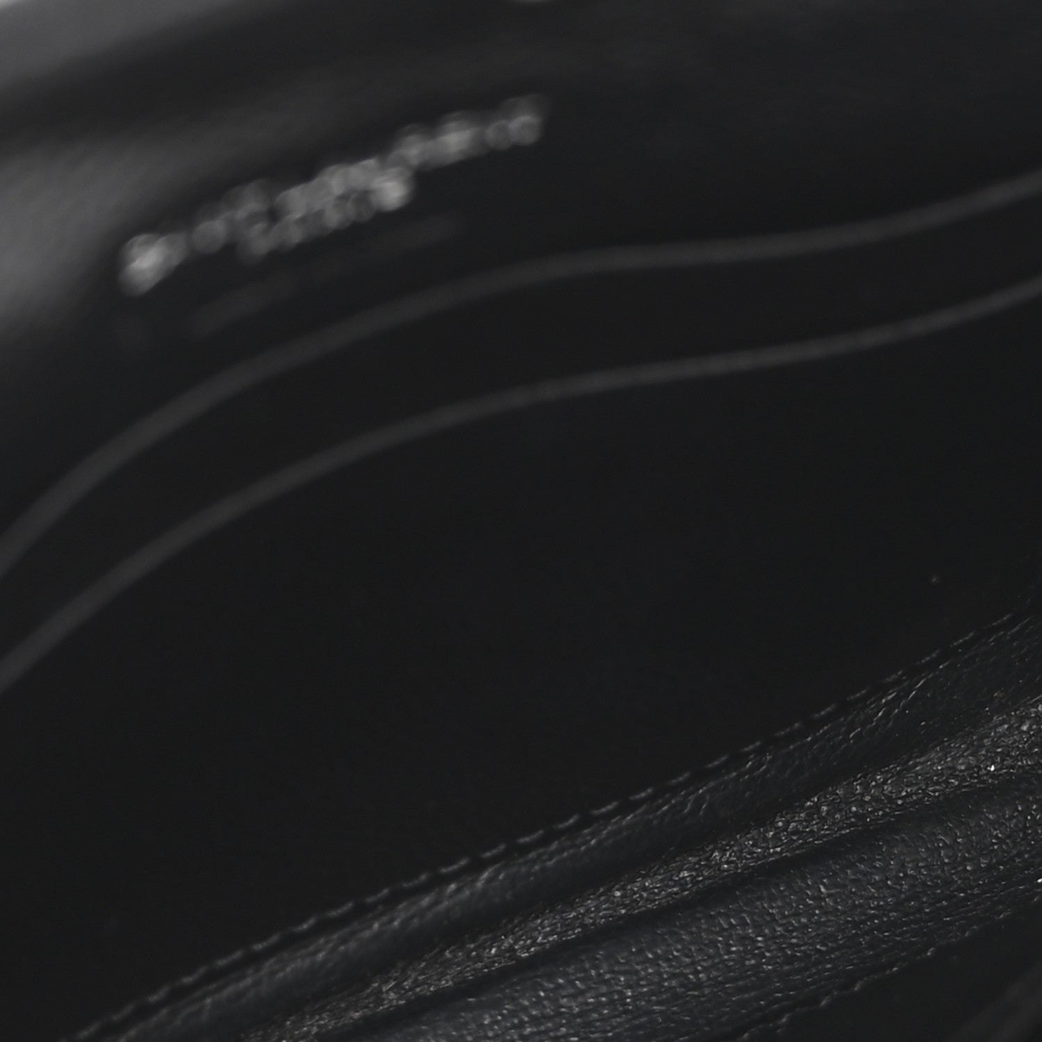 Saint Laurent Grain De Poudre Matelasse Chevron Small Monogram Envelope Wallet Black 5 of 9