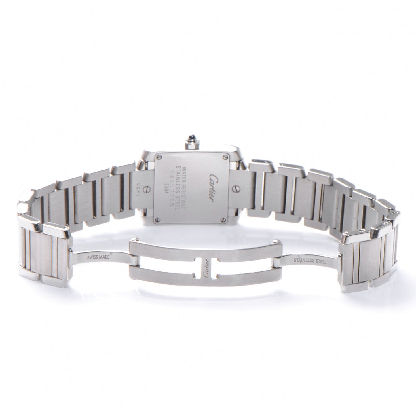 Stainless Steel 20mm Tank Francaise Quartz Watch