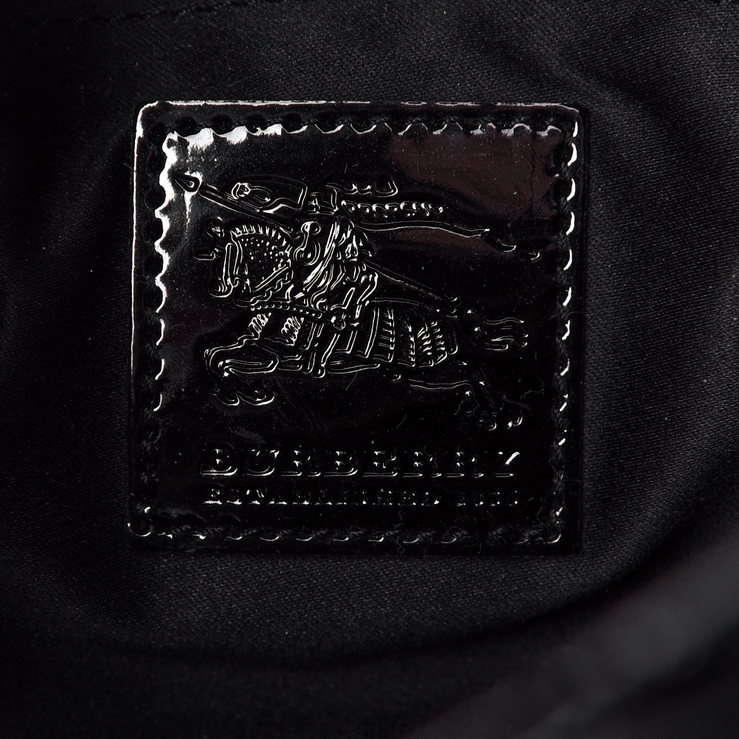 Burberry Patent Quilted Mini Manor Tote Black 6 of 12