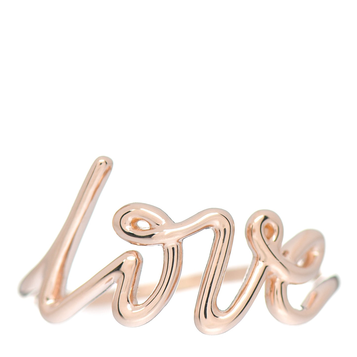 18K Rose Gold Paloma's Graffiti Love Ring 56 7.5