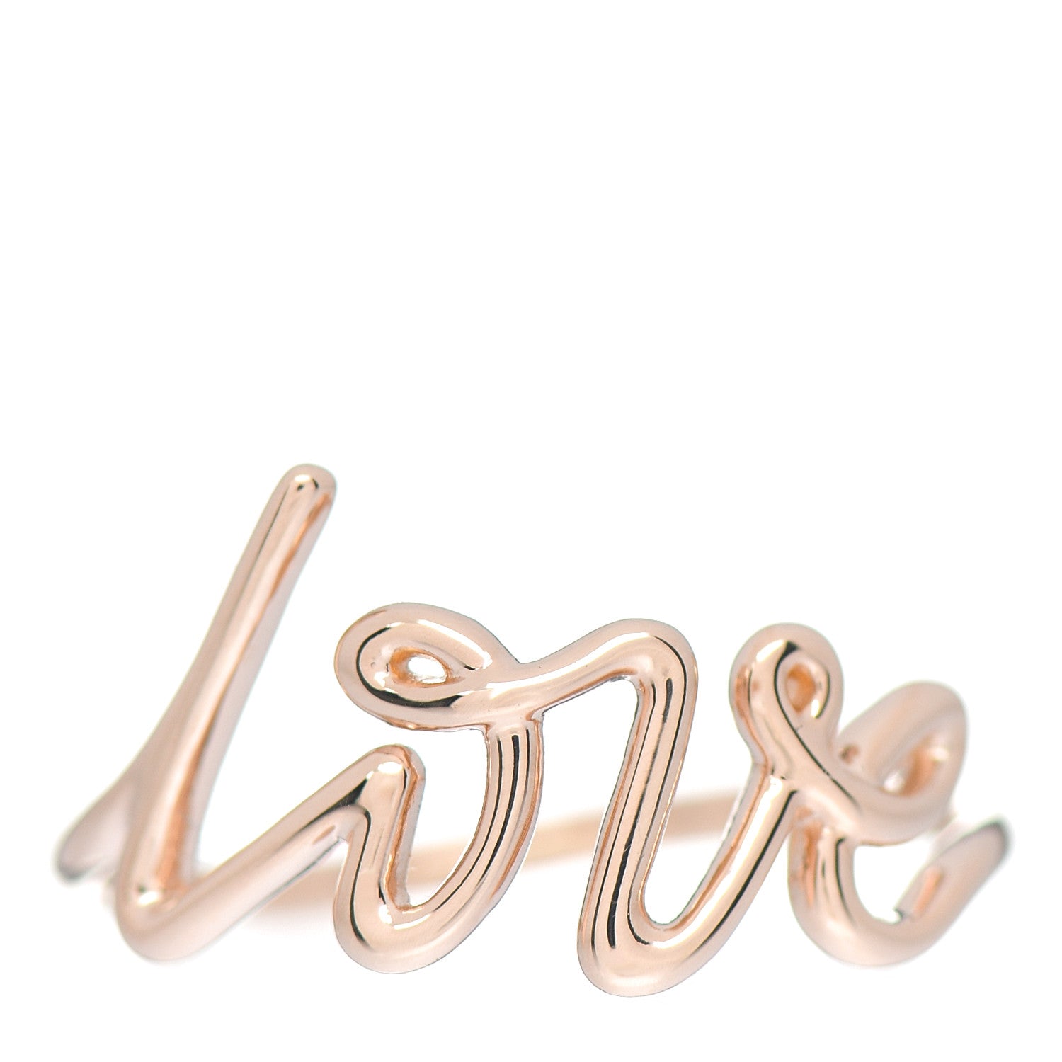 Tiffany 18K Rose Gold Paloma's Graffiti Love Ring 56 7.5 1 of 4