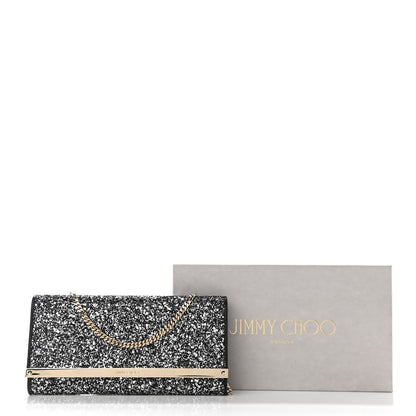 Jimmy Choo Glitter Milla Wallet on Chain Black 10 of 10