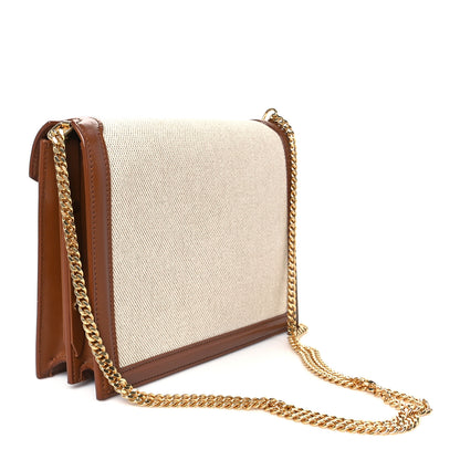 Saint Laurent Canvas Calfskin Classic Monogram Cassandra Natural Beige Brick 3 of 11