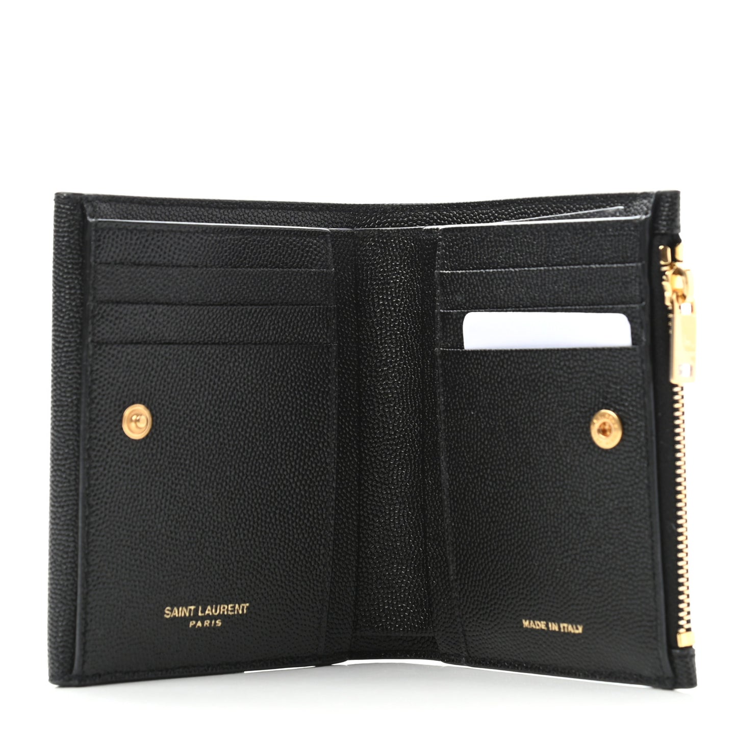 Grain De Poudre Monogram Bi-Fold Wallet Black