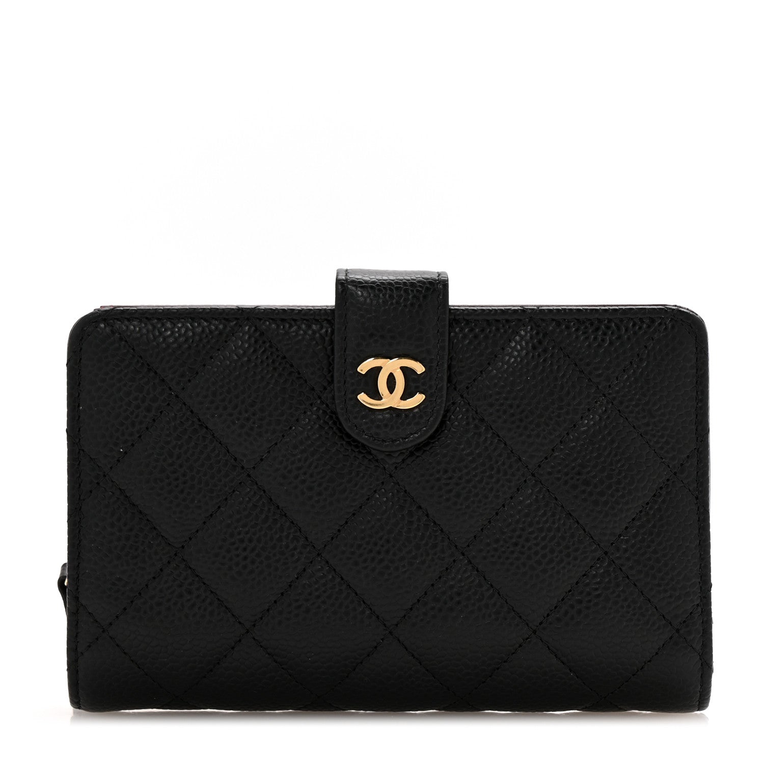 Chanel Caviar Quilted Zipped Pocket Wallet Black 1 of 10