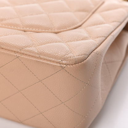 Chanel Caviar Quilted Jumbo Double Flap Beige Clair 13 of 17