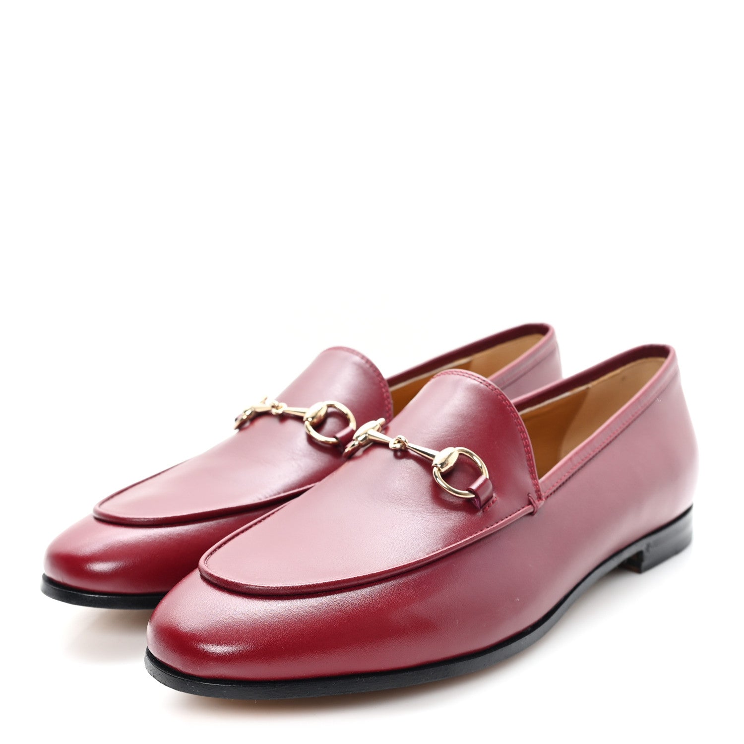 Gucci Betis Glamour Calfskin Womens Jordaan Loafers 39 Rosso Ancora 4 of 10
