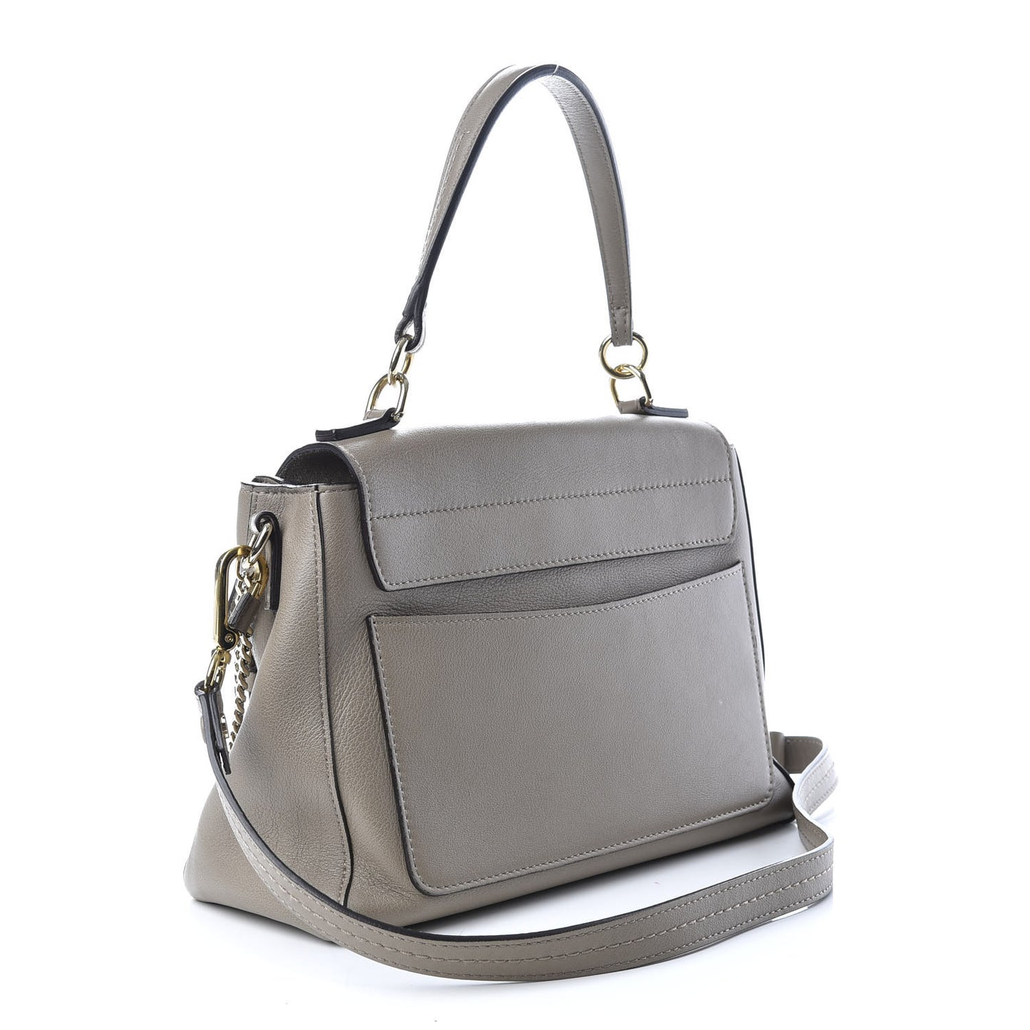 Calfskin Small Faye Day Shoulder Bag Motty Grey