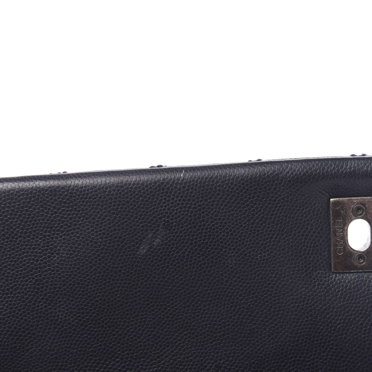Caviar Quilted Medium Coco Handle Flap Navy Blue