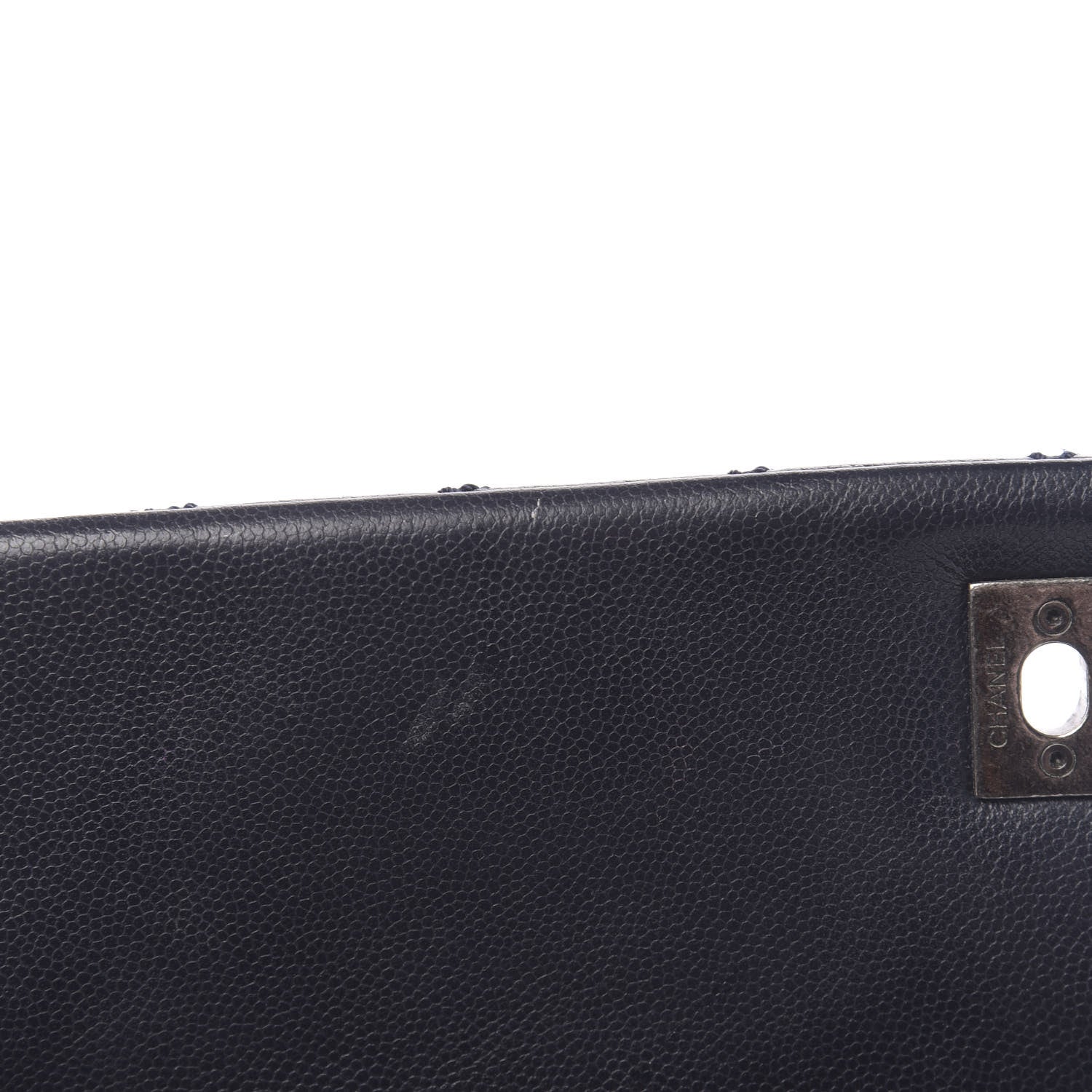 Chanel Caviar Quilted Medium Coco Handle Flap Navy Blue 9 of 14
