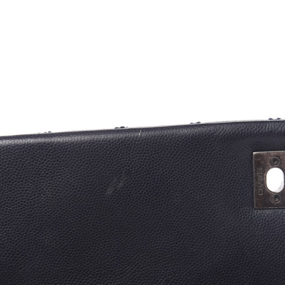 Chanel Caviar Quilted Medium Coco Handle Flap Navy Blue 9 of 14