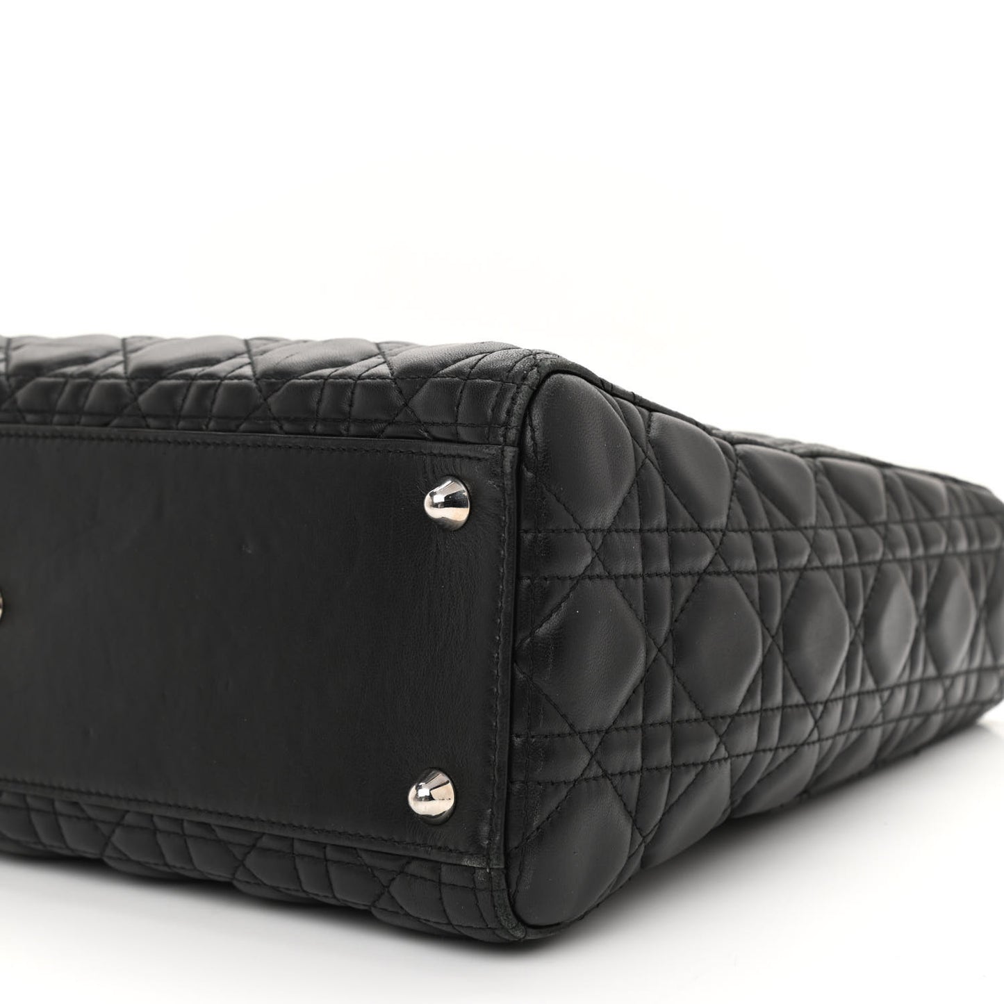 Lambskin Cannage Large Lady Dior Black