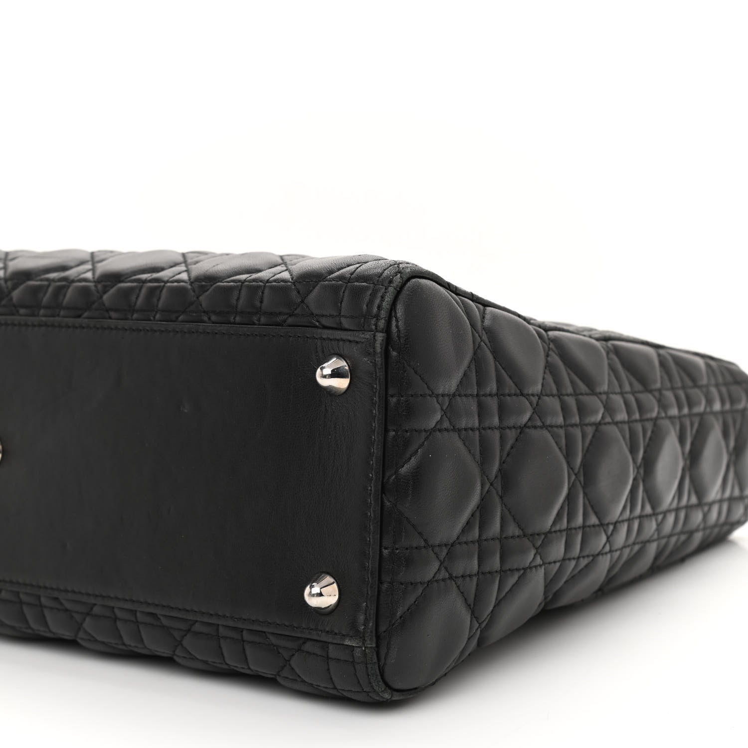 Christian Dior Lambskin Cannage Large Lady Dior Black 8 of 9