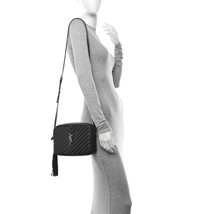 Saint Laurent Calfskin Matelasse Monogram Lou Camera Bag 2 of 10