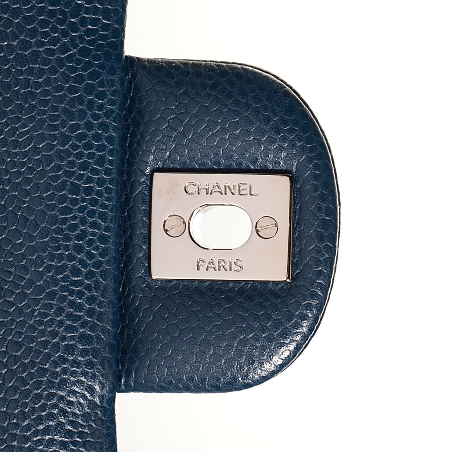 Chanel Caviar Quilted Medium Double Flap Navy 7 of 8