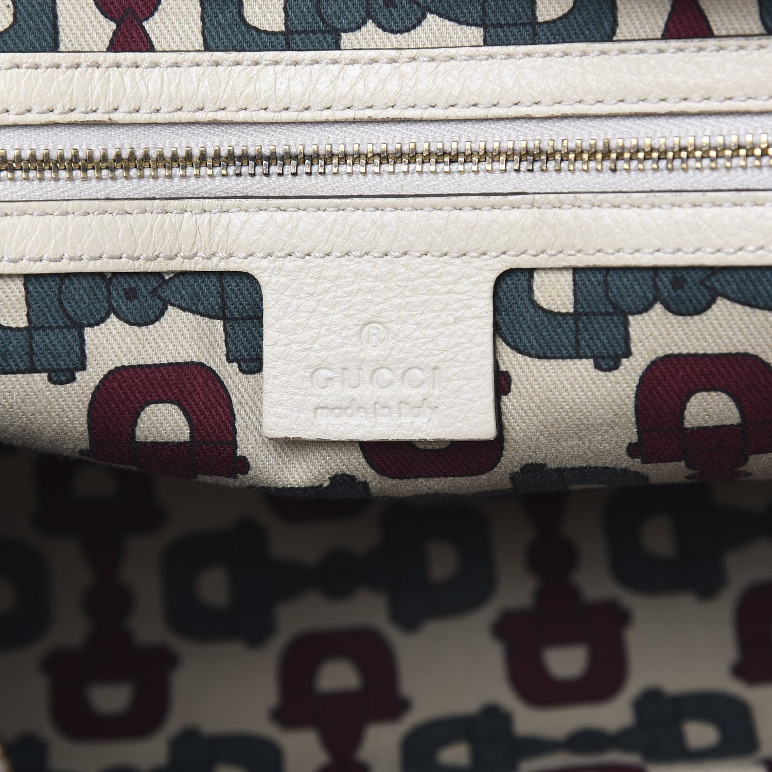 Gucci Calfskin Guccissima Signoria Extra Large Dome Bag Ivory 6 of 14