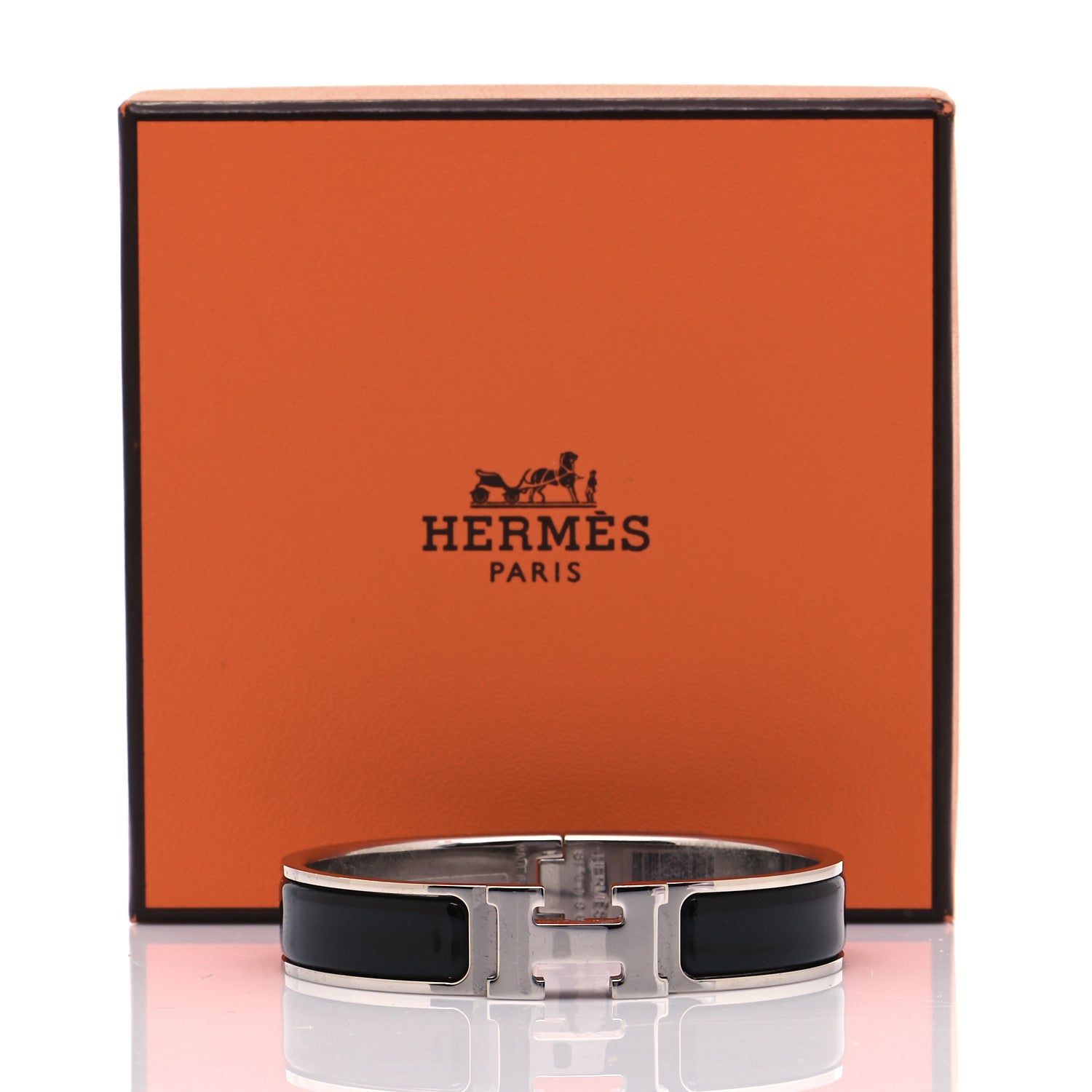Hermes Enamel Narrow Clic Clac H Bracelet PM Black 6 of 6