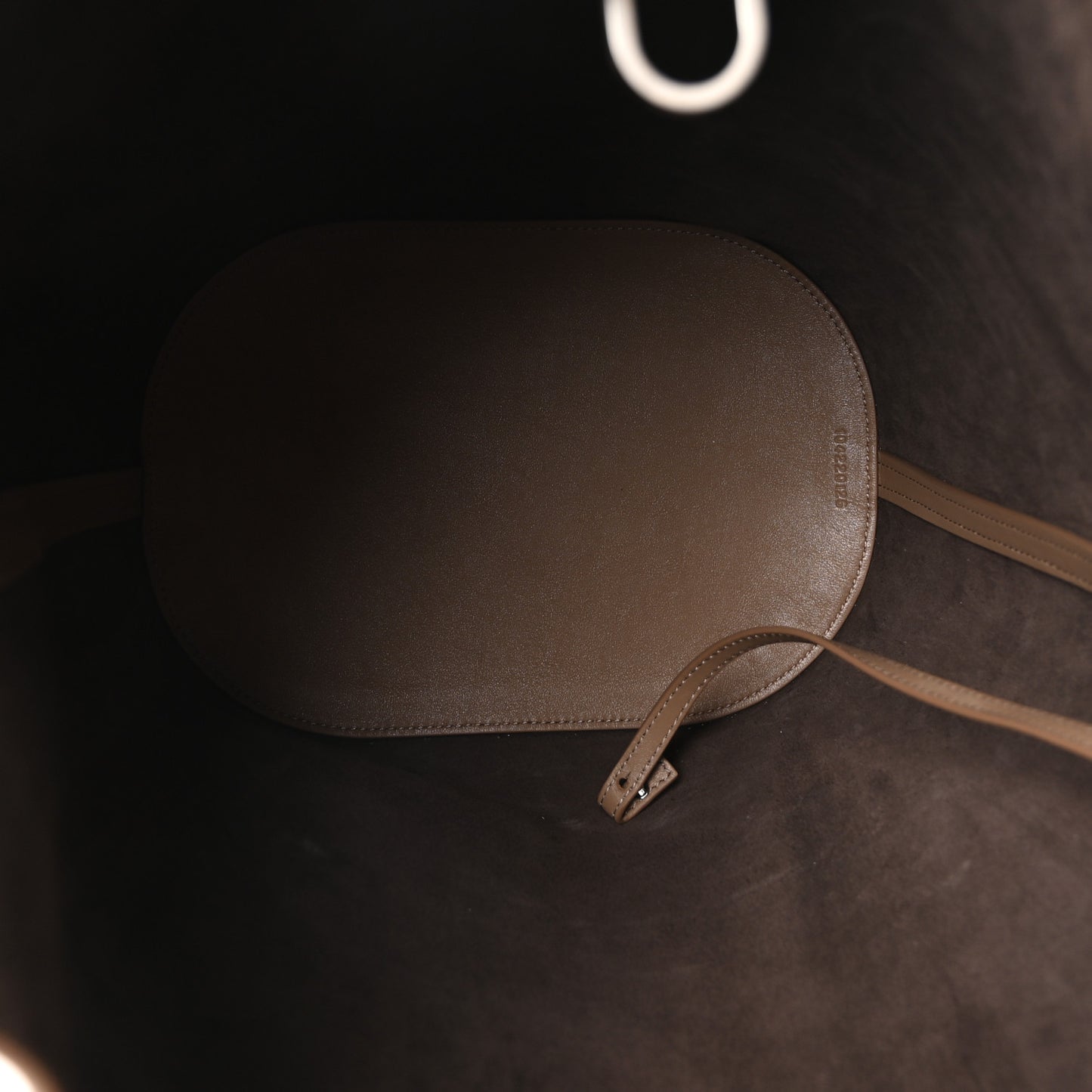 Smooth Calfskin Brant Bucket Bag Cumin