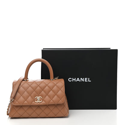 Chanel Caviar Quilted Mini Coco Handle Flap Brown 12 of 12