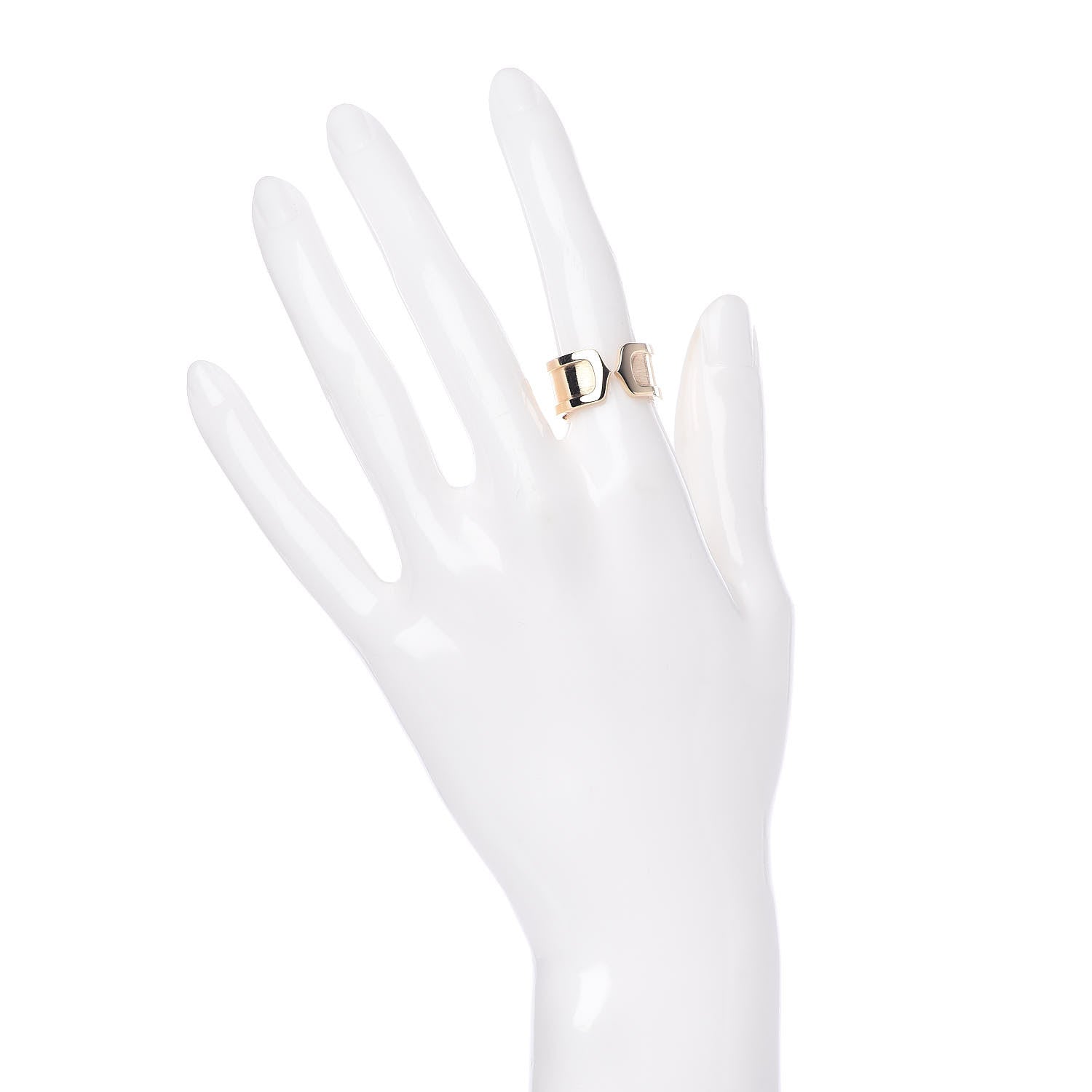 Cartier 18K Yellow Gold 10mm Logo De Ring 51 5.75 2 of 4