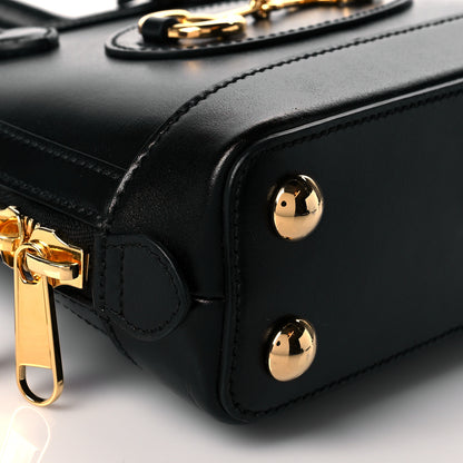 Gucci Boarded Plutone Calfskin Mini Horsebit 1955 Top Handle Bag Black 10 of 11